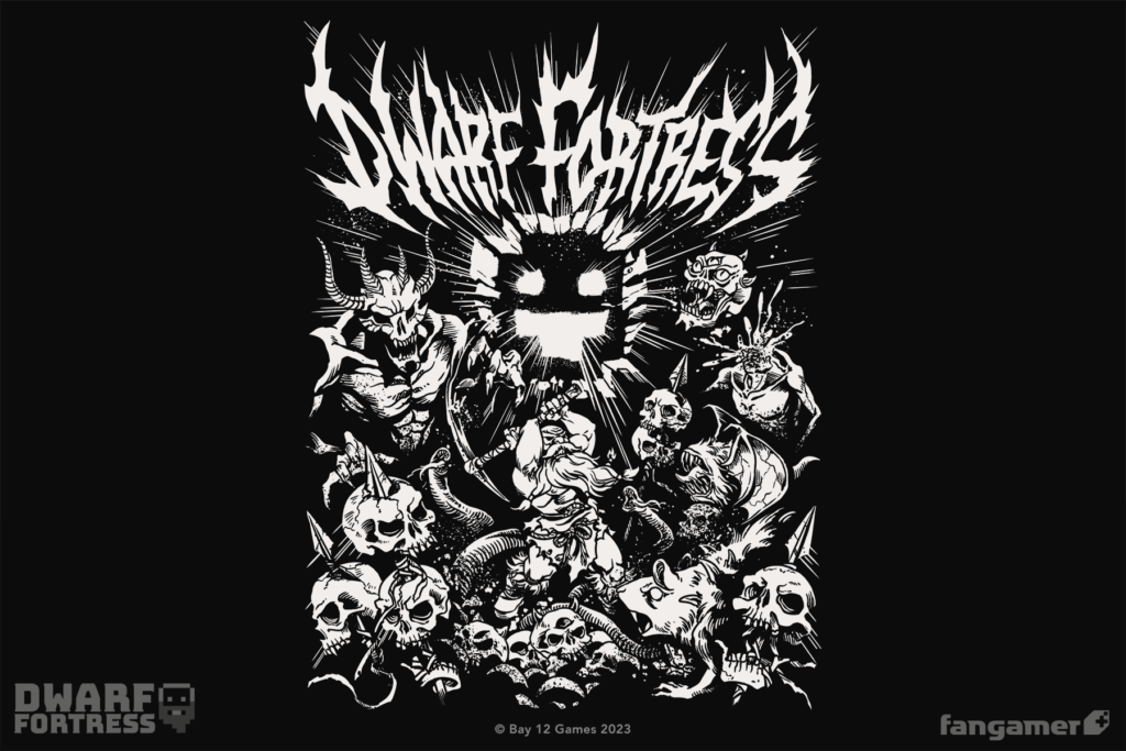 Digital drawing of the Losing is Metal shirt design.