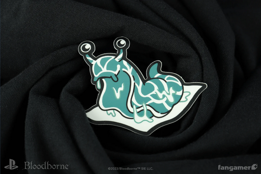 Sticker of the Augur of Ebrietas, which looks like a slimy slug on a piece of paper.