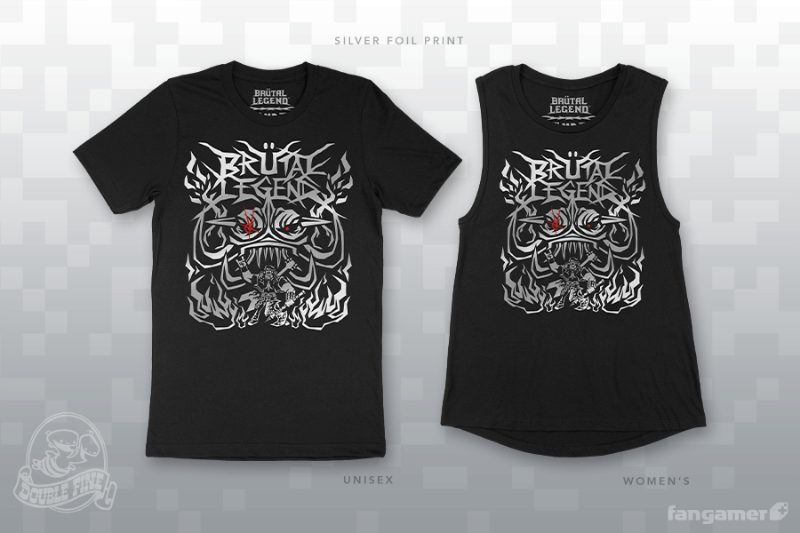 The shirt design mocked up on a unisex T-shirt and a women's muscle tanktop 