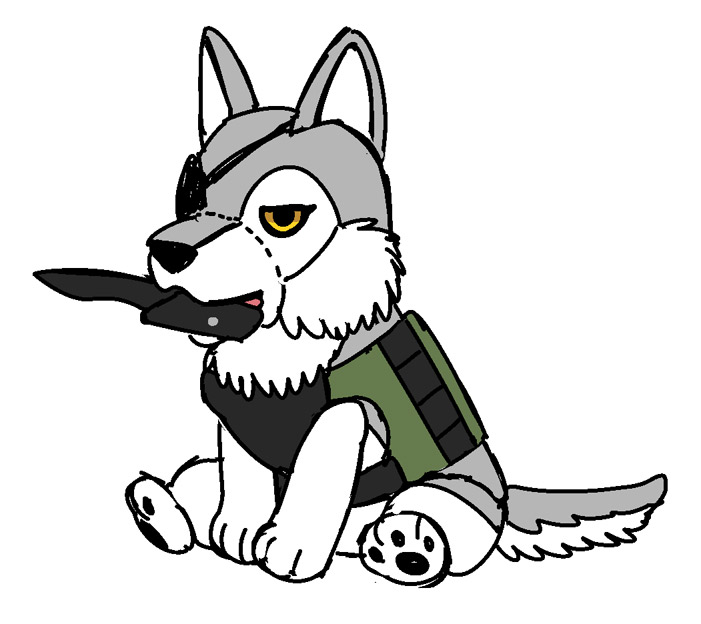 Design drawing for the D-Dog plush (Metal Gear Solid V)