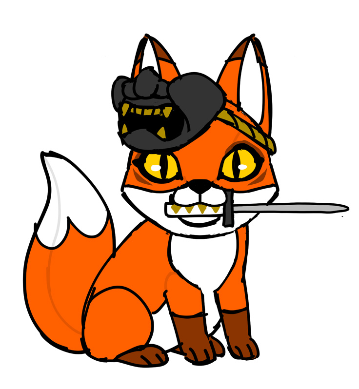 Design drawing for the Sakai Fox plush (Ghost of Tsushima)
