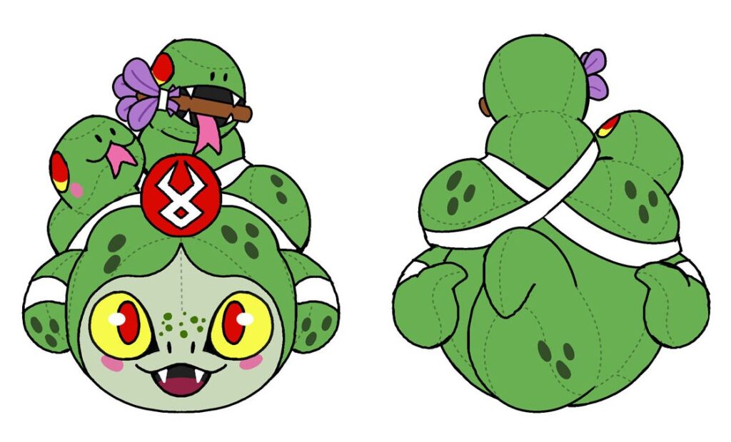 Design drawing for the Dusa plush (Hades)