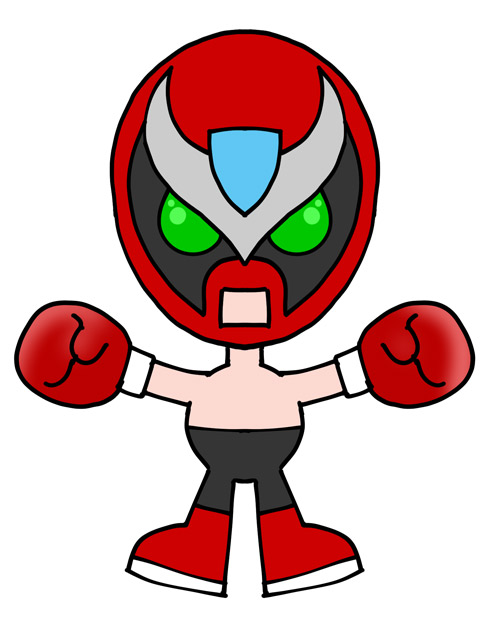 Design drawing for the Strong Bad plush (Homestar Runner)