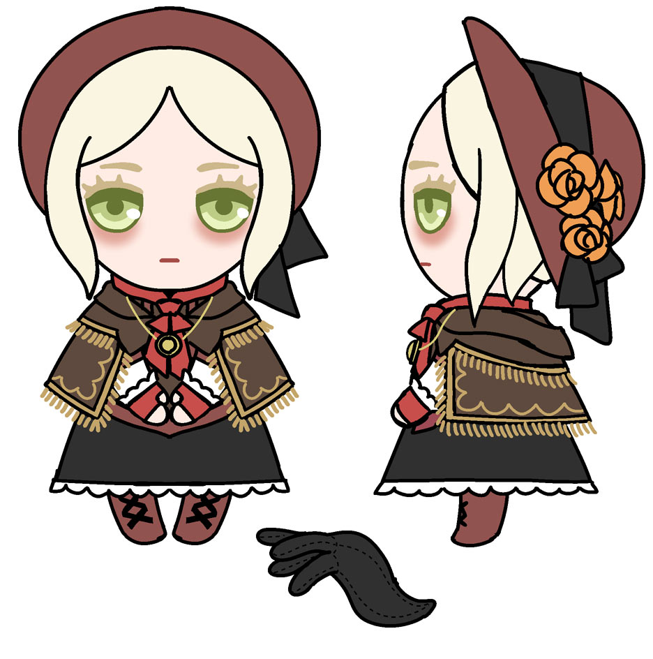 Design drawing for the Plain Doll plush (Bloodborne)