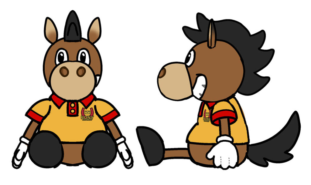 Design drawing for the Polle plush (Mouthwashing)