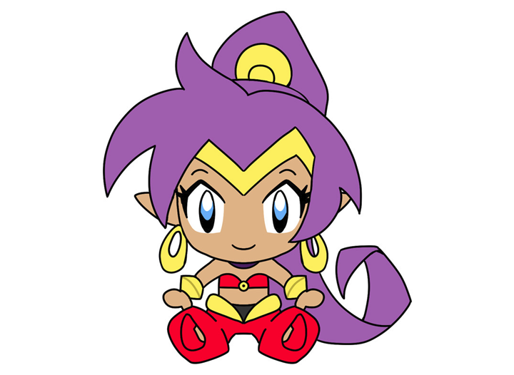 Design drawing for the Shantae plush